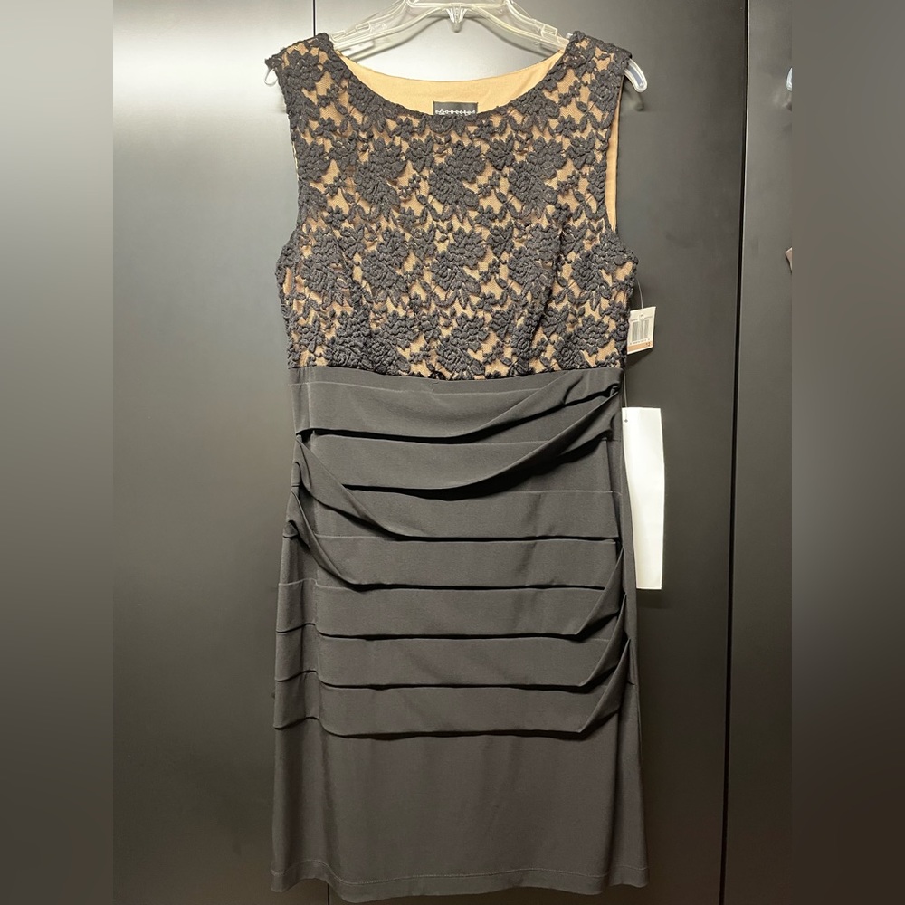 NWT size 12 Connected Apparel Lace overlay dress